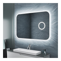 Зеркало Teymi Solli 120x80, LED, сенсор на взмах, увеличительное зеркало 3х T20212IRU ЦБ-00258889