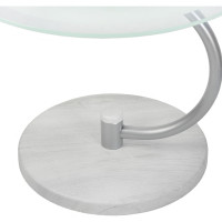 Журнальный стол Мебелик Дуэт 13Н металлик, дуб дымчатый, прозрачный 00 7245