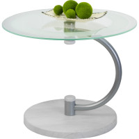 Журнальный стол Мебелик Дуэт 13Н металлик, дуб дымчатый, прозрачный 00 7245