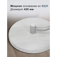 Журнальный стол Мебелик Дуэт 13Н металлик, дуб дымчатый, прозрачный 00 7245