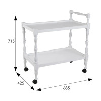 Сервировочный стол Мебелик Бридж белый 2756