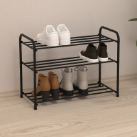 Обувница-этажерка для обуви ЗМИ Альфа 23 3 полки 9 пар обуви цвет черный ПДОА23Ч