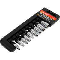Набор головок Torx 1/4-3/8 и адаптер 3/8-1/4, 9 предметов AmPro T33204