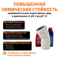 Отвод бесшумной канализации Ostendorf Skolan Safe 58 мм. 67 градусов, SKB 332130