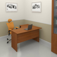 Эргономичный стол ФЕЛИКС 140x120x74.5 см миланский орех светлый ПК-ССМ-СТЭ140x120Л/Д-В4-35