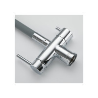 Смеситель для кухни Gappo 35к G4398-30 гибкий излив, с выходом для питьевого фильтра, серый-хром 549411