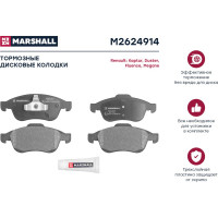 Тормозные колодки дисковые передние Renault Arkana 19- / Kaptur 13- / Duster I, II 11- MARSHALL M2624914