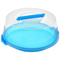 Тортница COSMOPLAST ОАЗИС диаметр 28 см, пластик, цвет ассорти 2127