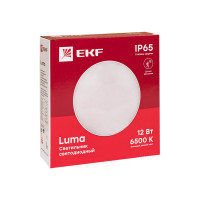 Светодиодный светильник EKF ЖКХ круг ДПО-2500 с микроволновым датчиком движения 12Вт 6500K IP65 BKL-2500DM-R-12-6500