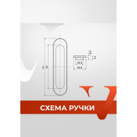 Ручка на раздвижные двери VETTORE L 010 SN сатин 20485