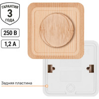 Светорегулятор TDM ELECTRIC поворотный RL 600Вт IP20 сосна Ладога SQ1801-0409