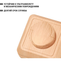 Светорегулятор TDM ELECTRIC поворотный RL 600Вт IP20 сосна Ладога SQ1801-0409