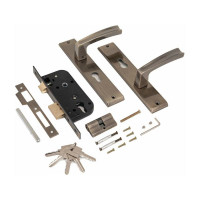 Врезной замок с ручками Аллюр АРТ ЗВ4-70.09 AB старая бронза 10164