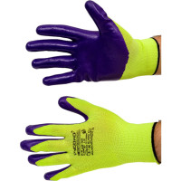Нейлоновые перчатки с нитриловым покрытием РУСОКО Аметист 12 пар, размер 9/L 222120Ф-1