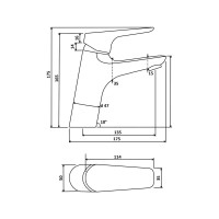 Смеситель для умывальника Славен с литым изливом, одноручный Г10 СЛ-ОД-Г10