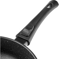 Сковорода VARI "Pietra" литая, с антипригарным покрытием "черный гранит", D28 см PR31228