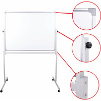 Магнитно-маркерная доска Staff ECO на стенде 90x120 см, 2-сторонняя 238143