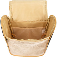 Дорожный несессер Torber чёрный/бежевый, полиэстер 300D, 27x22x11 см T010-BEI