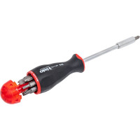 Отвертка с увеличенным магнитным держателем под биты с набором бит 8 шт. Felo 37604405