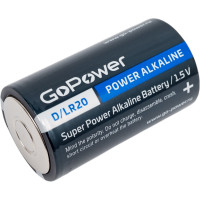 Батарейка GoPower LR20 D BL2 Alkaline 1.5V 00-00017862