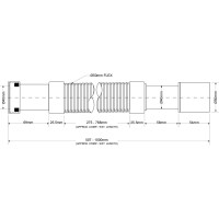 Гофра McAlpine 1 м, ф40, раструбное соединение-40x50 MRMF2P