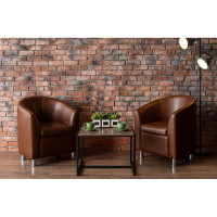 Журнальный столик ТИТАН МЕТА Систа, ясень шимо темный 4670026244106