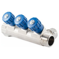 Коллектор с регулировочными вентилями PROFACTOR в/н 3/4" х 3 вых 16 цанга PF MVP 268.3C