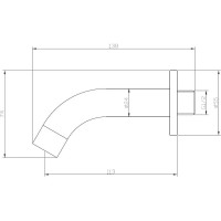 Излив для ванны ESKO SP11 black