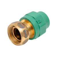 Муфта BANNINGER полипропиленовая, зеленая, переходник с накидной гайкой - 25x1 ВР 7R5107A111