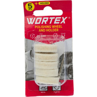 Диск полировальный с держателем для гравера 25 мм, 5 шт WORTEX ETFP3225018