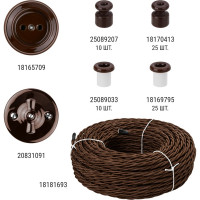 Распаячная фарфоровая коробка TDM D7,8x4,5см ЭКО бук SQ2802-0013