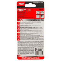 Пилки "profy" по дереву и ламинату 5 шт, 100 мм для лобзика BEOROL 245309