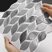 Комплект полимерной 3D плитки LAKO 30.5х30.5 см, 5 штук, Лепестки мозаика LKD-AMZ017