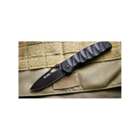 Складной нож Kizlyar Supreme Hero cталь 440C, Black Titanium, рукоять из G10 4650065055017