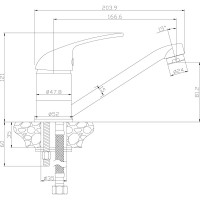 Смеситель для кухни Rossinka Y40-22