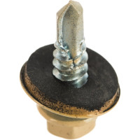 Кровельный саморез Качественный КРЕПЕЖ слоновая кость RAL 1014, 5.5х19 мм, 160 шт 0500163 КЧ