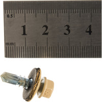 Кровельный саморез Качественный КРЕПЕЖ слоновая кость RAL 1014, 5.5х19 мм, 160 шт 0500163 КЧ