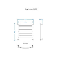 Полотенцесушитель ENERGY Prestige 600x500  00000015309