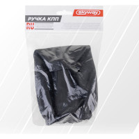 Ручка КПП кожа искусственная 2108-09 с чехлом черная SKYWAY S06202010