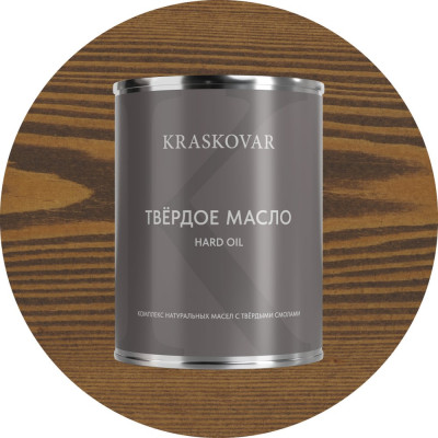 Масло твёрдое повышенной прочности Kraskovar Орех 0,75л 1661