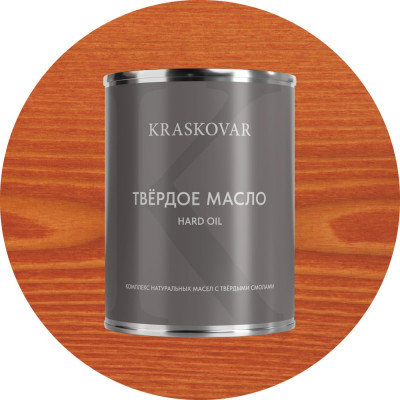 Масло твёрдое повышенной прочности Kraskovar Махагон 0,75л 1666
