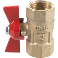 Кран шаровой ГАЛЛОП ПРАКТИК 130 15 Ру16 м/м бабочка, латунь 103252 107-4990