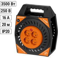 Силовой удлинитель в корпусе TDM ELECTRIC УКз16-004 4 места, 20м, ПВС 3х1,5 SQ1301-0555