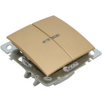 Механизм выключателя NILSON 2СП с подсветкой золото Touran/Alegra metallic 24150404