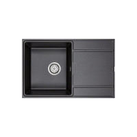 Гранитная мойка Paulmark FLUGEN 50-780 черный 780х500 мм PM217850-BL