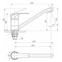 Смеситель для кухни Профсан ПСМ тип См-МОЦБА, См-УмОЦБА PSM-427-037