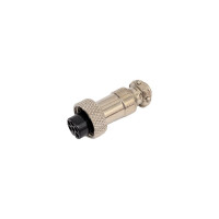 Разъем MIC12 6P гнездо Pro Legend металл на кабель, PL2218