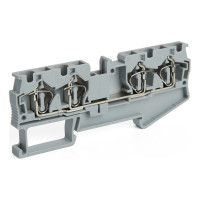 Самозажимной 4-проводной проходной зажим STEKKER ЗНИ - 4,0, JXB ST 4, серый LD554-1-40, 50шт, 39966