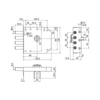 Врезной замок Эльбор RеХ.2.1