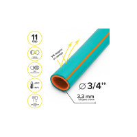 Резиновый шланг POLYAGRO Gold ТОПАЗ ТЭП, 3/4", 50 м, армированный, трёхслойный, морозостойкий 7559550